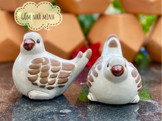 Cặp Chim mãng cầu men (trắng - xanh)