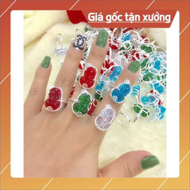 FREE SHIP [Giá Huỷ Diệt] Nhẫn tì hưu bọc bạc đẹp