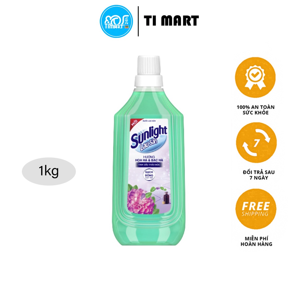 [TI MART] Nước lau nhà Sunlight hương hoa hạ và bạc hà chai 1kg