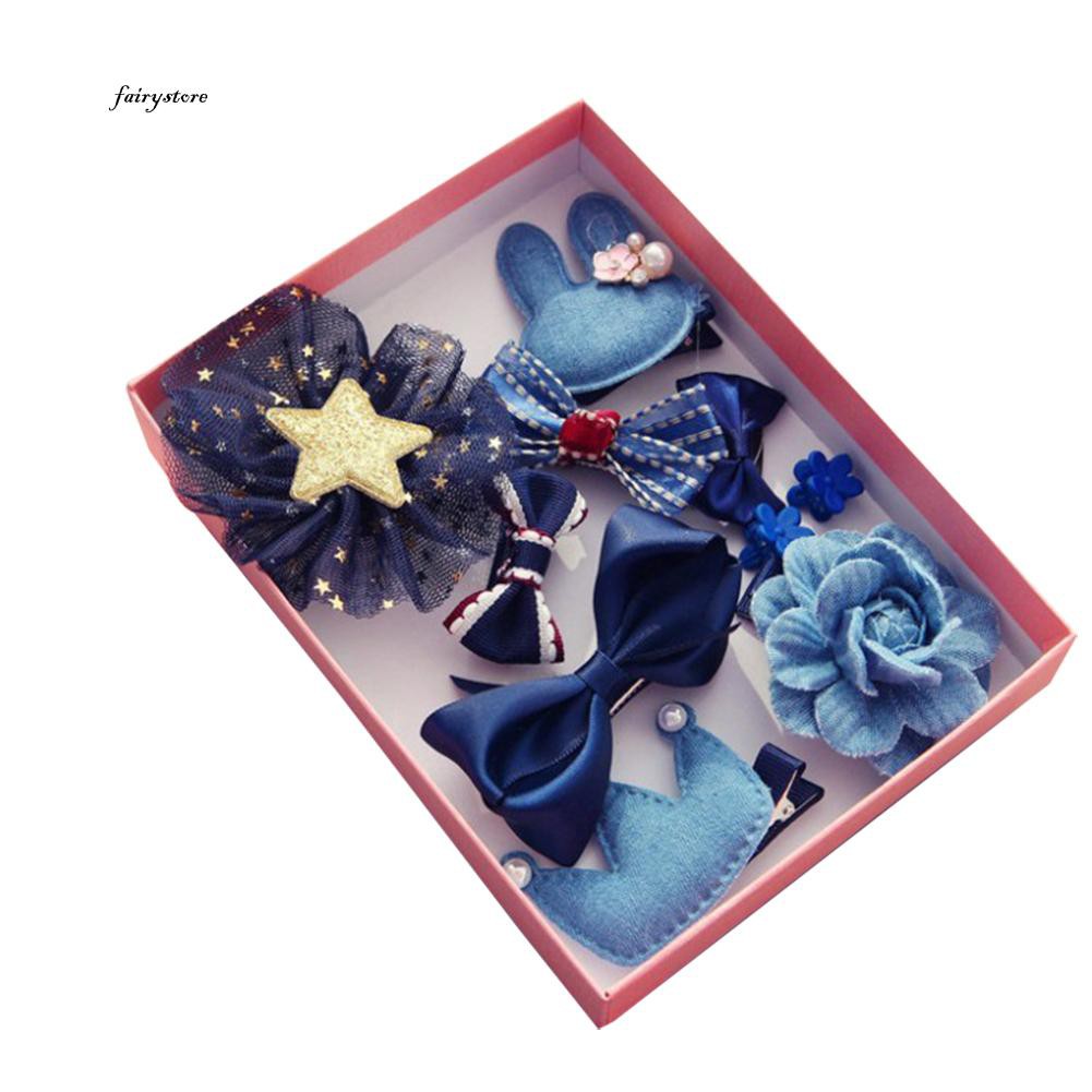 Set 10 Kẹp Tóc Nơ Dễ Thương Cho Bé Gái