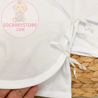 Áo buộc dây cotton sơ sinh