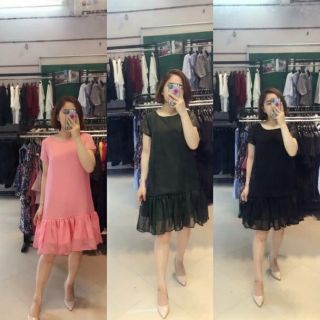 Đầm suông đuôi cá 2 lớp