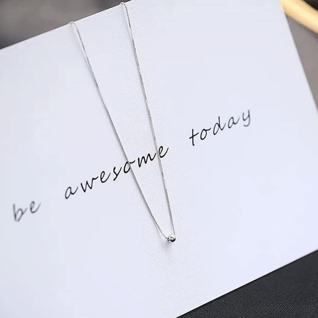 Dây Chuyền Choker 1 viên bi bạc 925 cao cấp