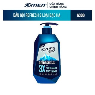 Dầu Gội Bạc Hà X-Men Go Refresh 3 Loại Bạc Hà 630G