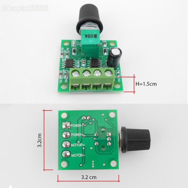 Module mạch điều chỉnh tốc độ động cơ điện 1 chiều loại mini 1803bk DC 1.5V-12V/2A (Kho hàng Hà Nội)