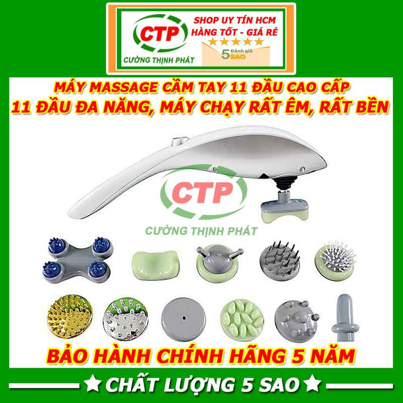 Máy massage cầm tay máy mát xa cầm tay 11 đầu hồng ngoại Luxurios