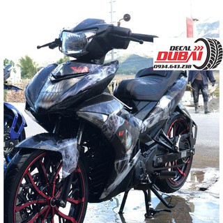 Tem Trùm Exciter 150 Đầu Lâu Khói Trắng