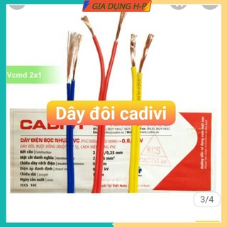 Dây điện đôi cadivi 2x30 (VCmd 2x1.5) SALE RẺ KỊCH SÀN 50 CUỘN NHÉ