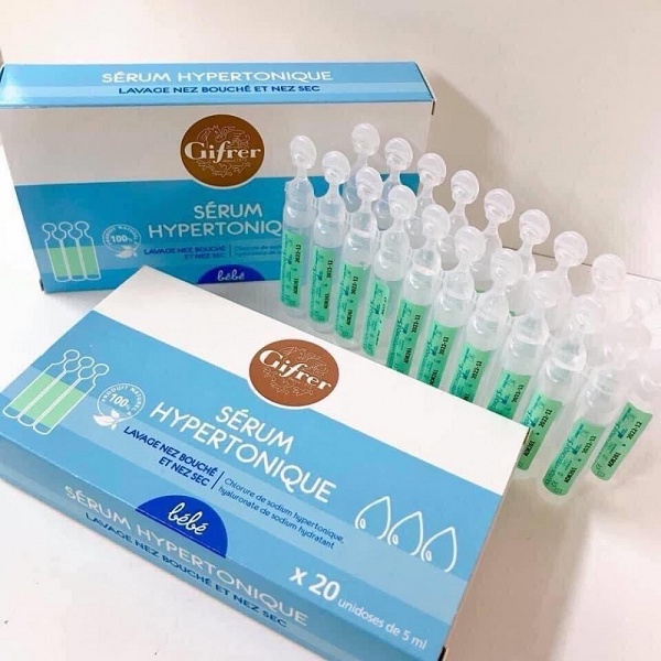 Nước muối nhỏ mũi Gifrer tép xanh của Pháp