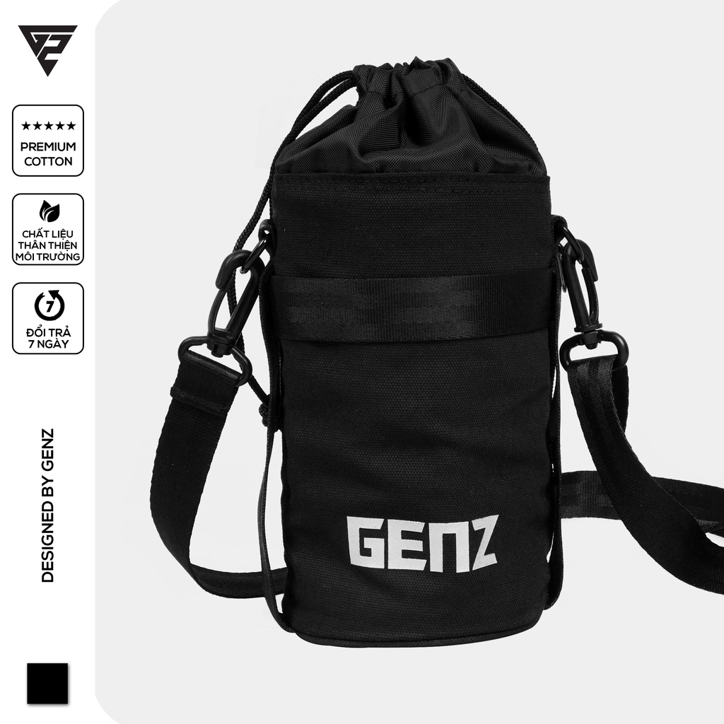 Túi đeo chéo GENZ hình trụ, phong cách unisex phù hợp cả nam nữ