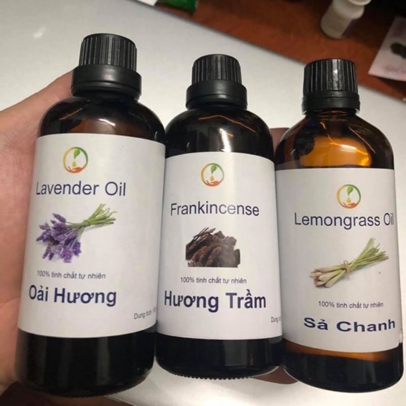 (Thiên Nhiên) Tinh Dầu Sả Chanh, Bạc Hà, Hoa Hồng, Quế Xông Phòng Spa Chai 100ml