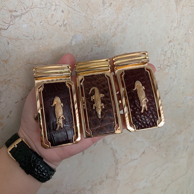 [HÀNG CÓ SẴN] Đầu Khoá Thắt Lưng Da Cá Sấu - Size 3.5cm