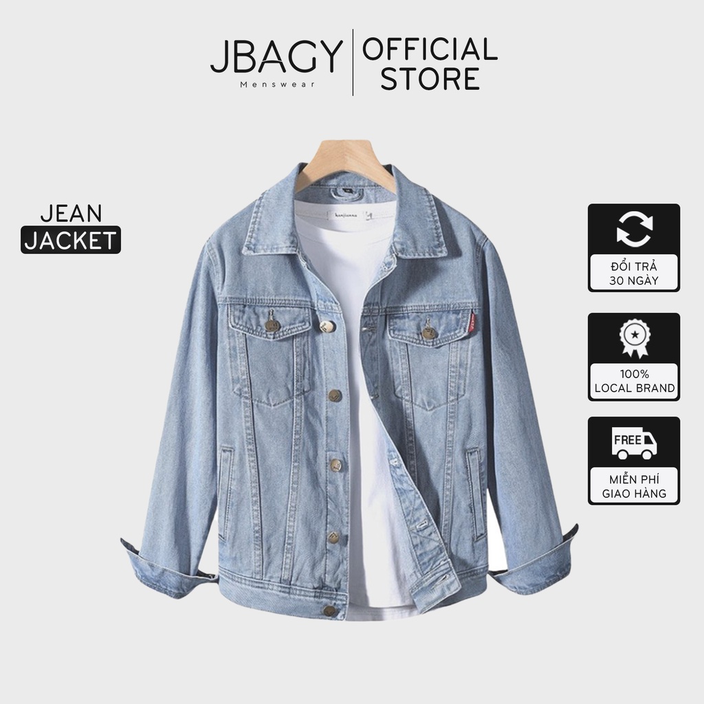 Áo khoác bò unisex, áo khoác thời trang denim nam nữ thương hiệu JBAGY- JK03