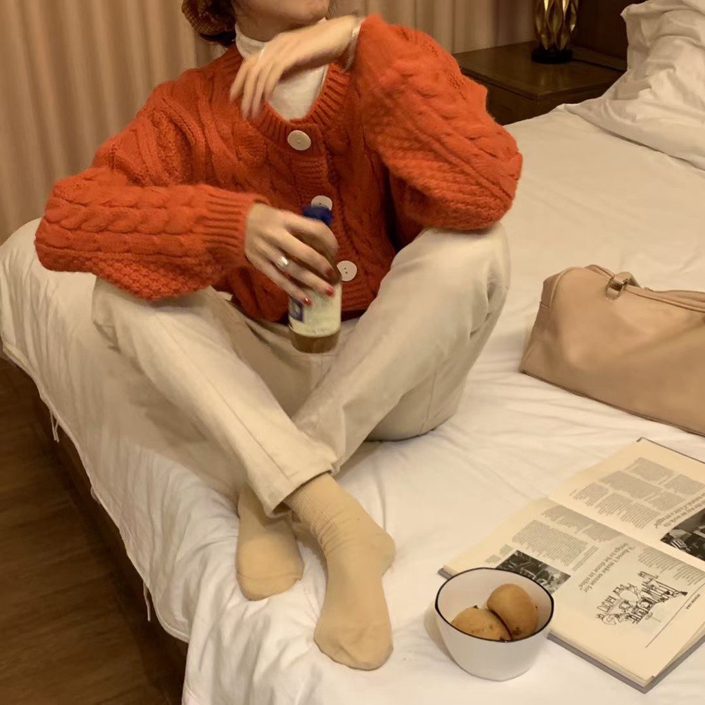 Áo Khoác Cardigan Dệt Kim Dáng Rộng Kiểu Hàn Quốc Thời Trang Thu Đông Cho Nữ 2021 | BigBuy360 - bigbuy360.vn