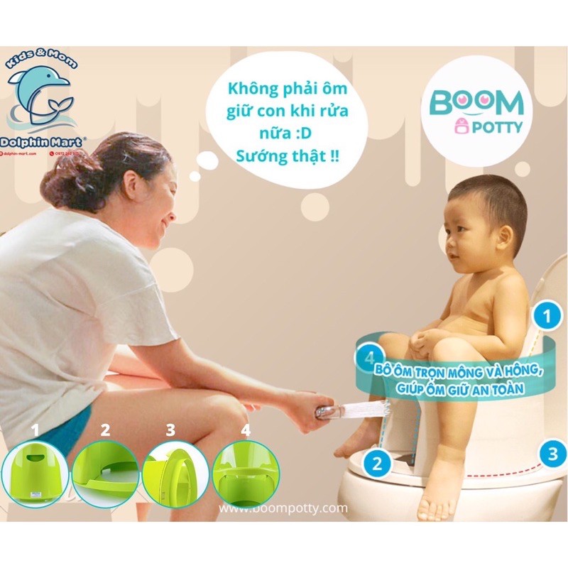 [+Tặng quà]Bô Boom Potty cho bé từ 7 tháng (8.5kg) đến 4y