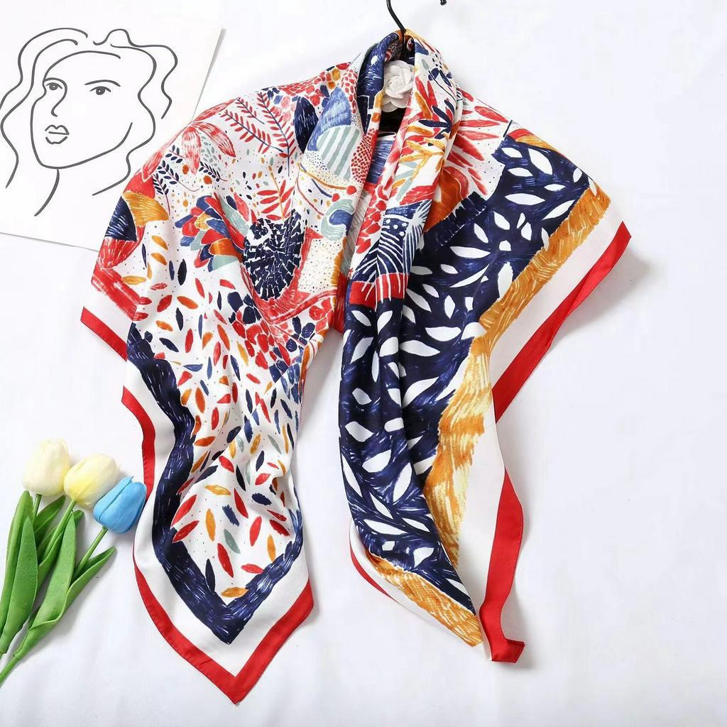 Khăn lụa thời trang bắt mắt bandana sang trọng xinh xắn quàng cổ THY THY STORE Khăn lụa thời trang bắt mắt bandana đẹp