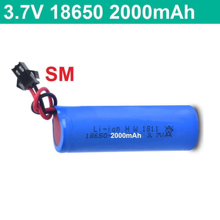 Pin 3.7v 2000mah 18650 cho xe mô hình điều khiển có dung lượng cao