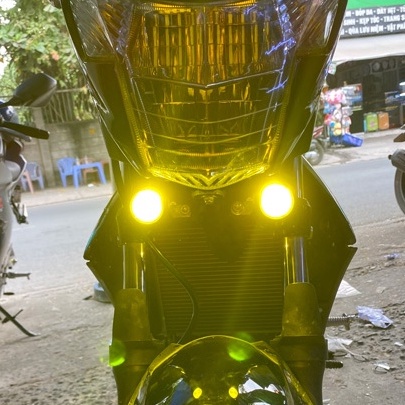 Đèn Trợ Sáng Mini Bi Cầu Mini Xe Máy Chính Hãng + Tặng công tắc đèn