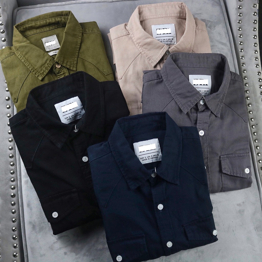 Sơmi Kaki Z.r SS20. Thiết Kế Hai Túi Ngực Khỏe Khoắn,Trẻ Trung!!!