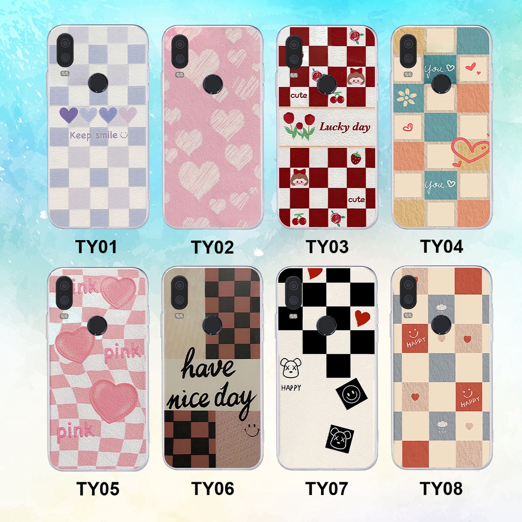 Ốp Vsmart Active 1 / Active 1 Plus / Active 1+ caro trái tim cá tính, thời trang siêu đẹp, siêu phong cách