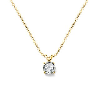 Dây Chuyền Titan Nữ Hàn Quốc Đính Đá Zircon Đơn Phong Cách Ins 18K Không Đen TT 1652