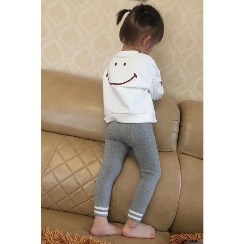 QUẦN TẤT LEGGING LEN XÙ CỰC DÀY ẤM GẤU SỌC KẺ CHO BÉ