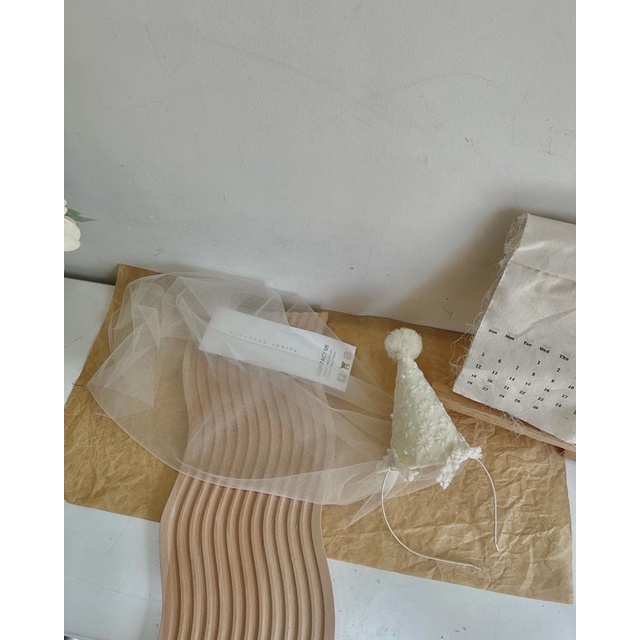 Nón voan lưới handmade đính ren thủ công em bé Nanci room