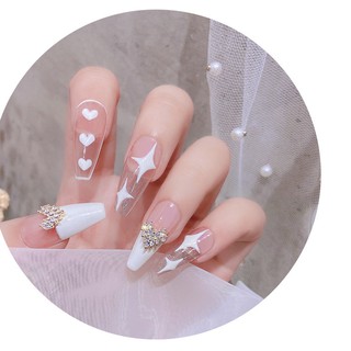 charm tim trang trí nail loại đính đá loại đắt