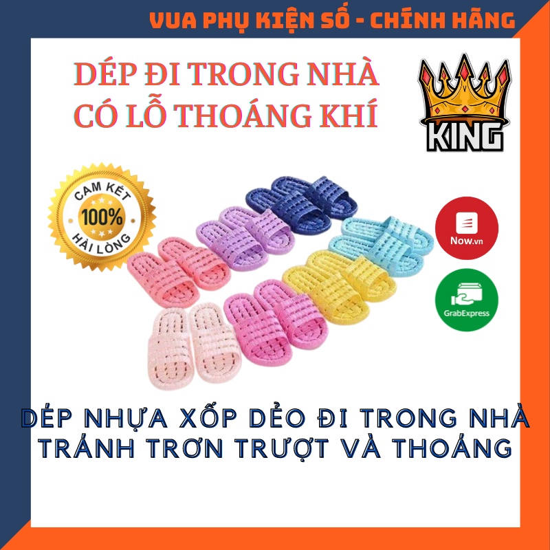 Dép lỗ nhựa siêu dẻo siêu nhẹ đi trong nhà