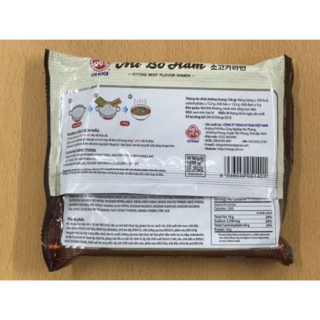 1 thùng mì bò hầm kiểu Hàn 120g*20gói