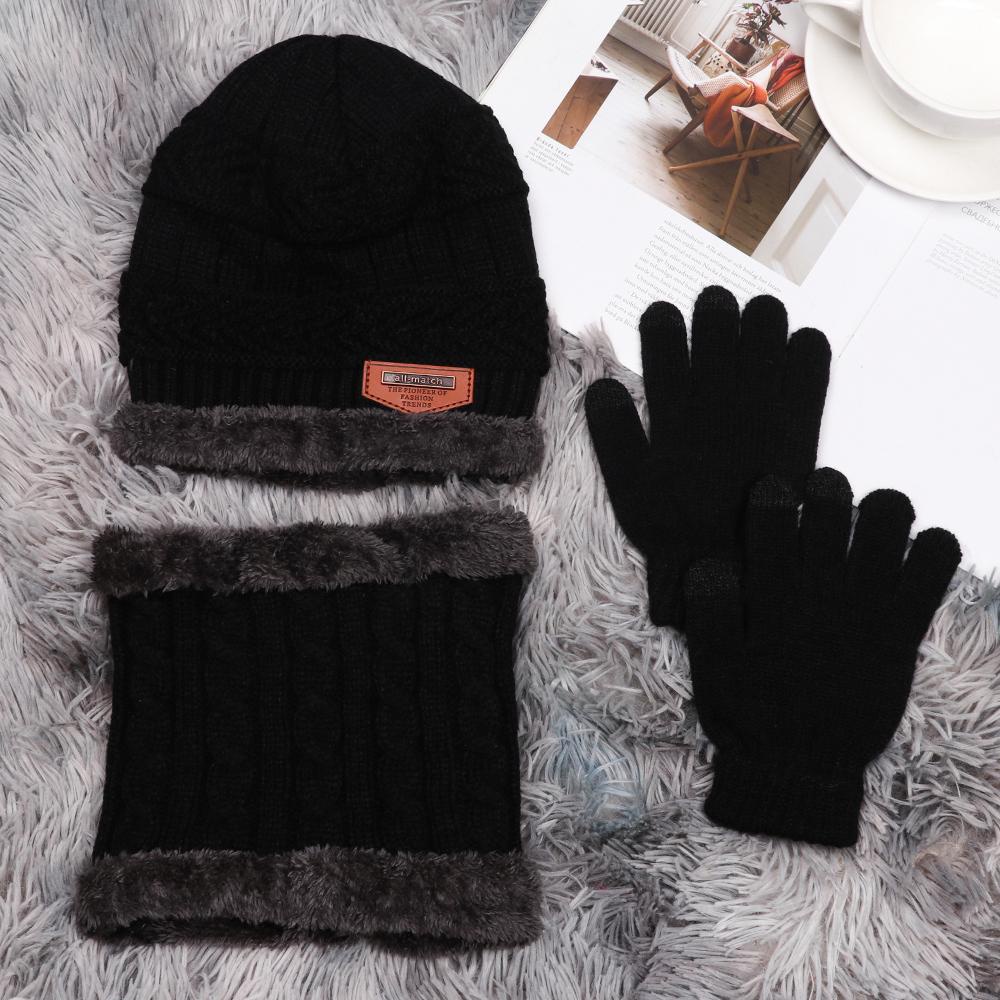 EUTUS Set Mũ + Găng Tay + Khăn Choàng + Găng Tay Giữ Ấm Mùa Đông