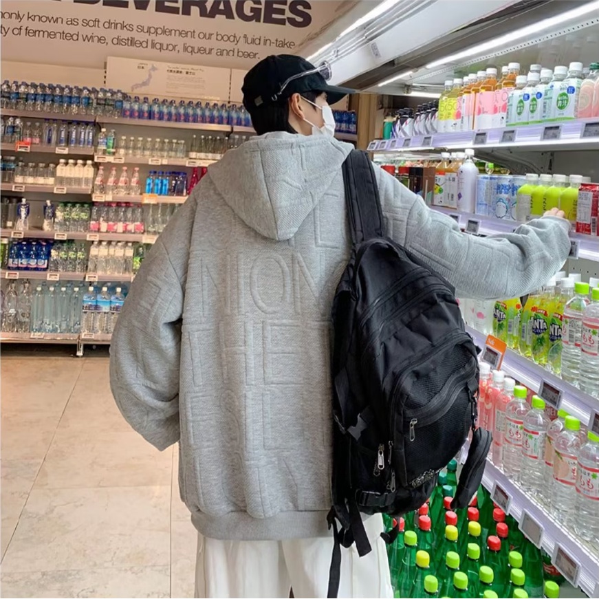 Áo Khoác dây kéo Có Nón Màu Trơn Phối Khóa Đơn Giản Tính Thời Trang áo khoác nam Phong Cách Hàn Quốc áo khoác hoodie Unisex