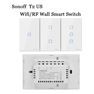 Công Tắc WIFI + RF433 Sonoff T2 US