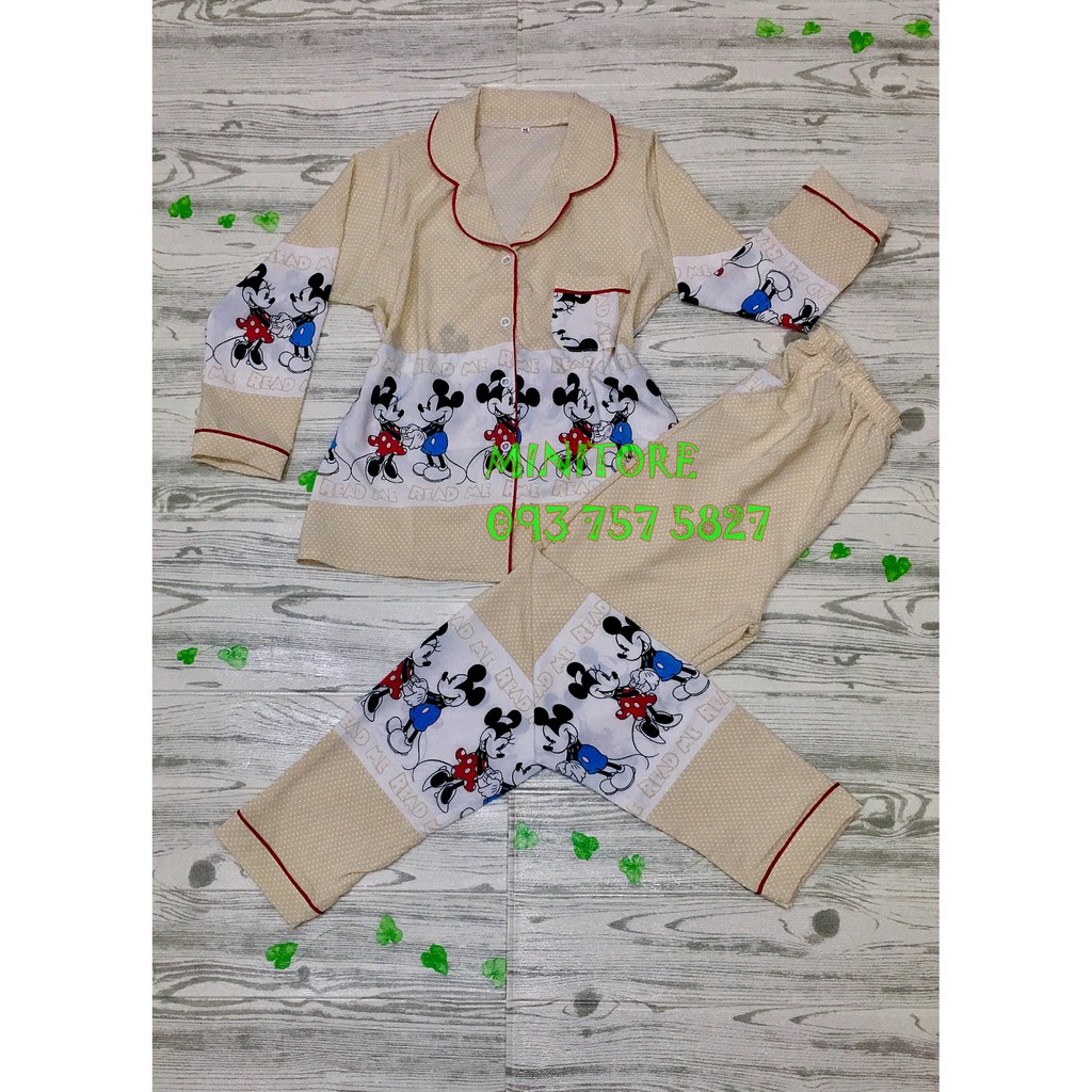 [ẢNH THẬT]Bộ PIJAMA Kate lụa Thái siêu mịn mát FULL SIZE không nhăn không xù đường may kỹ bao đổi trả nhiều màu họa tiết