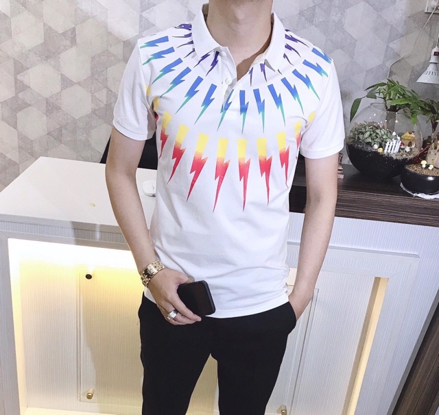 Áo thun cổ trụ cao cấp thêu logo nổi bật(chất thun cotton 100%) | BigBuy360 - bigbuy360.vn