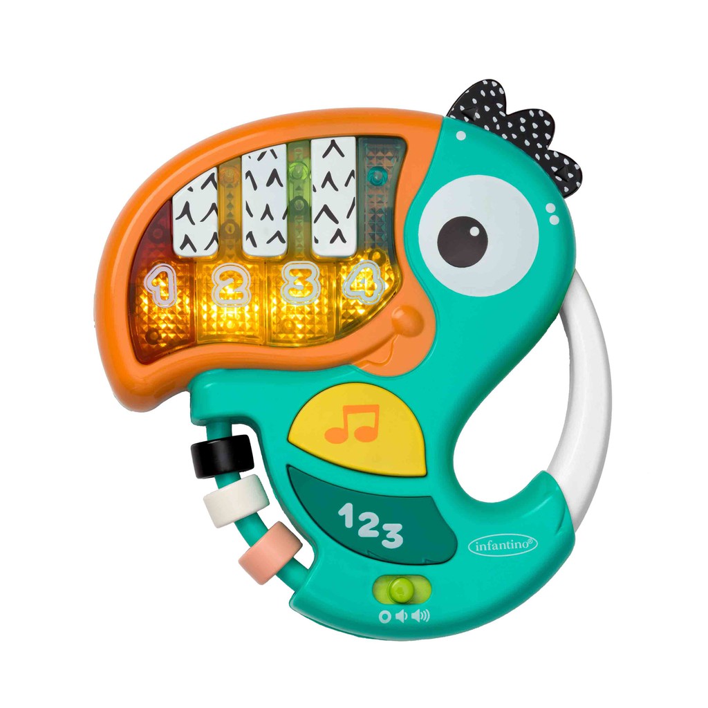 Đàn piano ngộ nghĩnh hình chú vẹt học số, học chữ Infantino 212011N