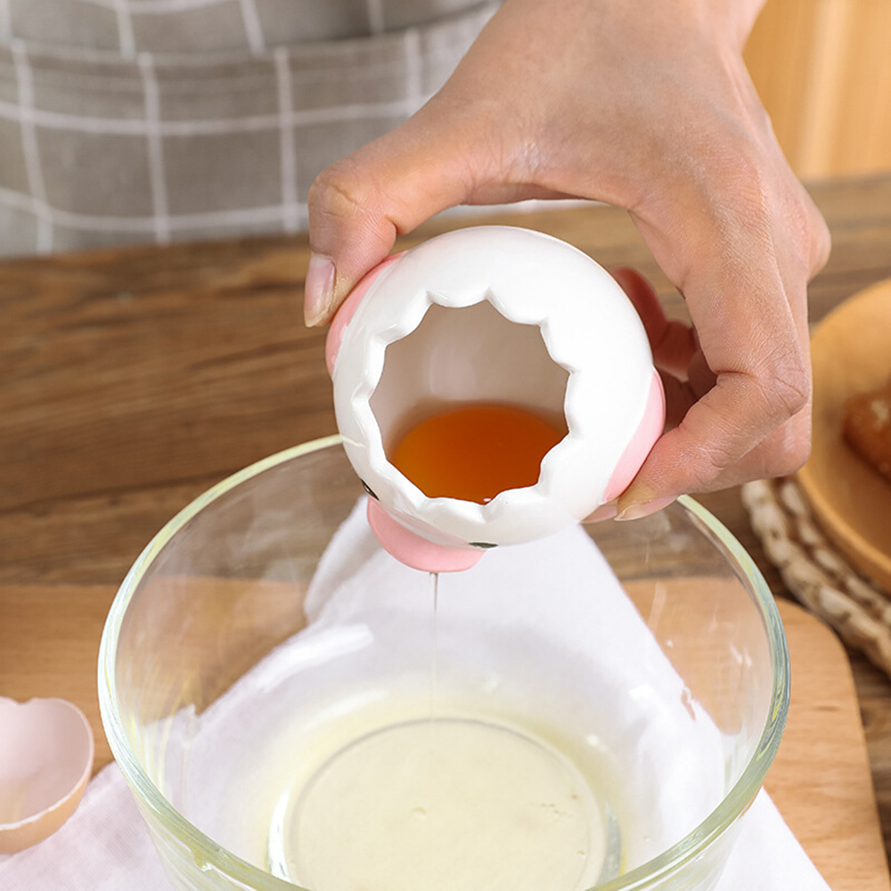 Dụng Cụ Tách Lòng Trắng Trứng Gà Bằng Sứ Hình Hoạt Hình Nhiều Màu Sáng Tạo