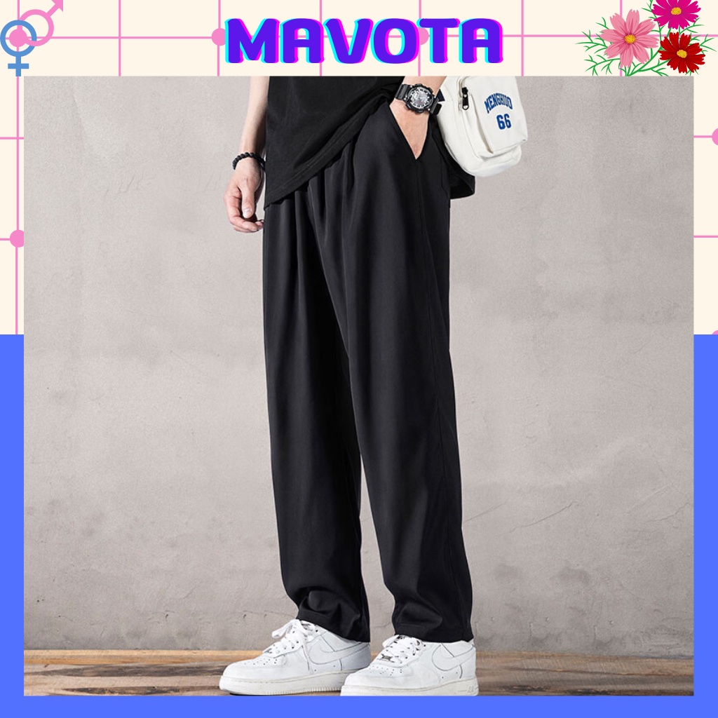 Quần ống rộng nam nữ unisex Mavota quần thun ống suông thể thao QS003