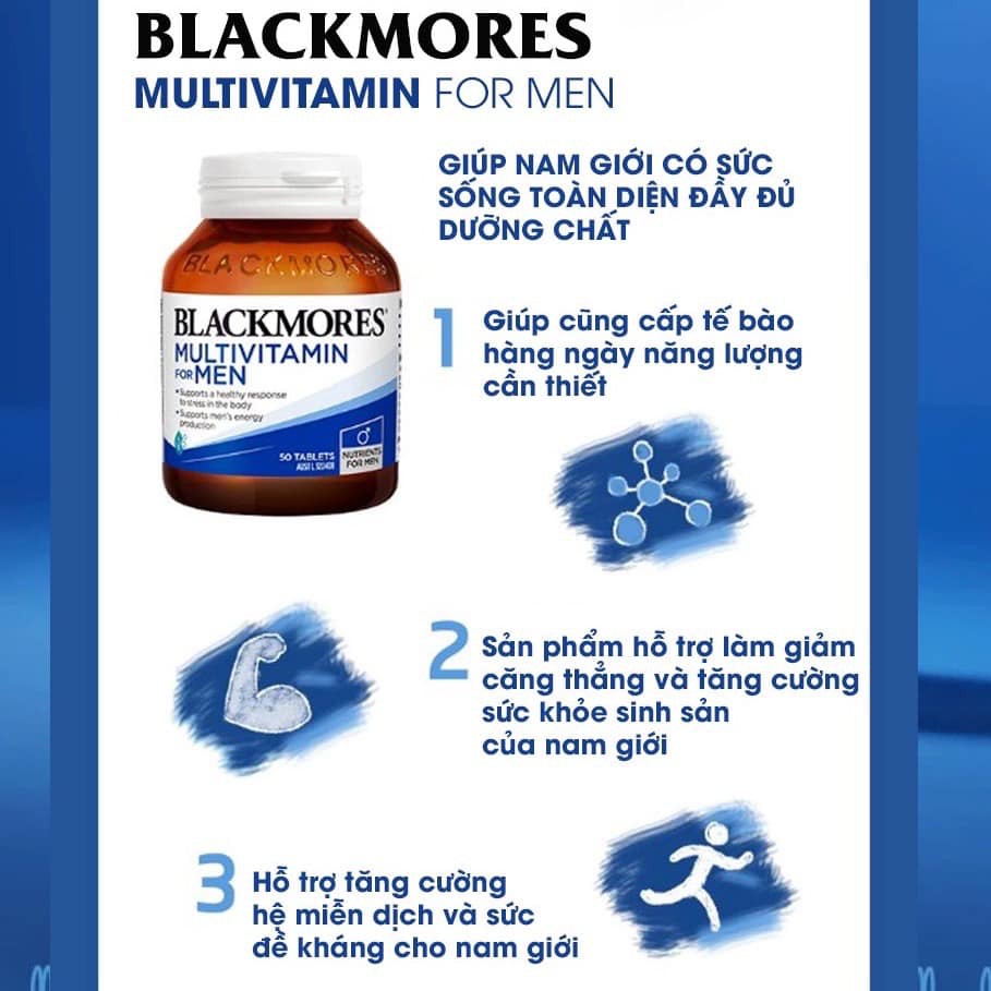Vitamin Tổng Hợp Cho Nam / Nữ Blackmores Multivitamin for Men / Women 50 viên úc