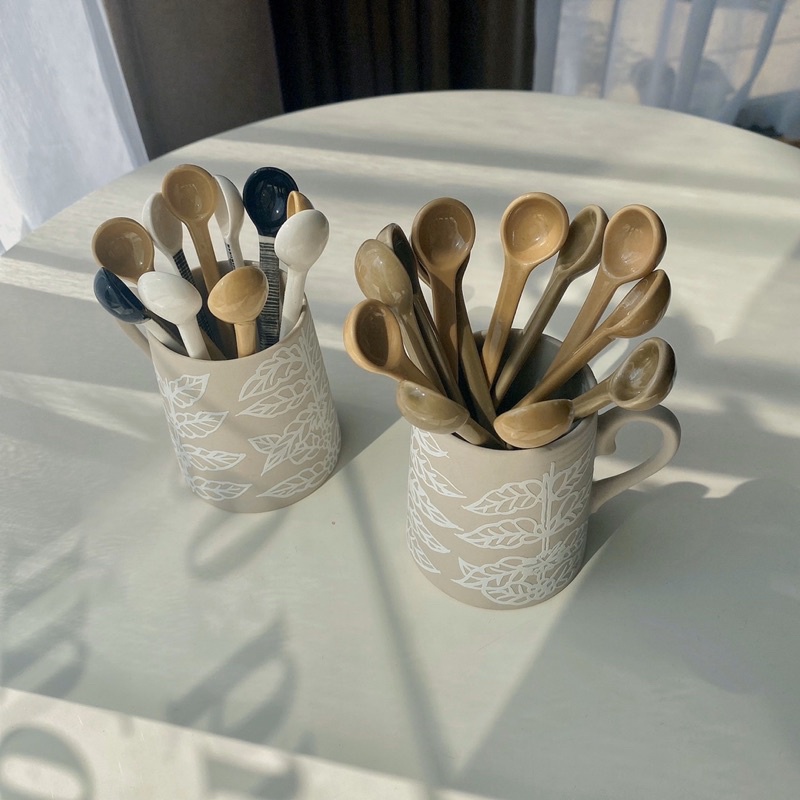 Thìa muỗng sứ cà phê thiết kế phong cách tối giản Hàn Quốc – B.Decor