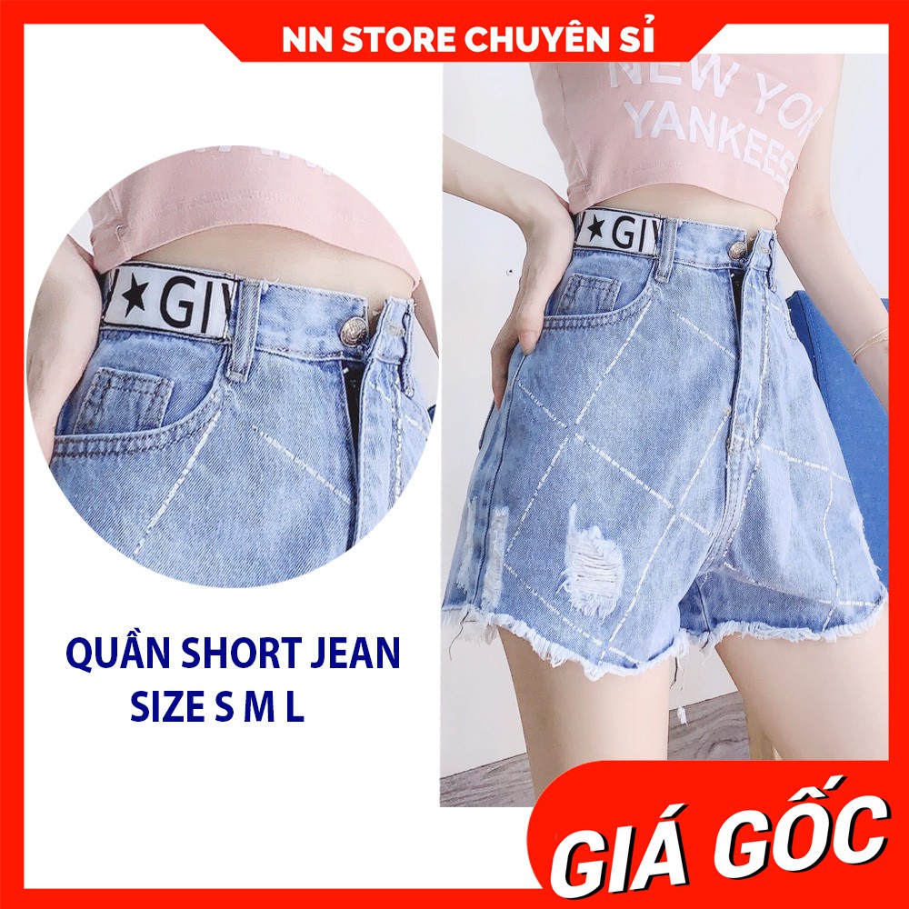 Quần short jean nữ Quần đùi nữ chất jean cao cấp in hình thêu họa tiết dễ thương SLT