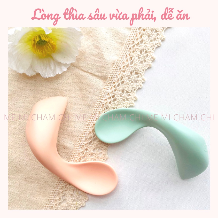 Thìa Tập Xúc Cho Bé Amori Loại Cong Bằng Nhựa Pp Không Chứa Bpa