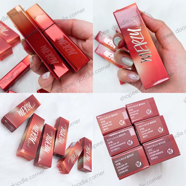 Son kem lì Merzy The First Velvet Tint Season 3 vỏ đỏ