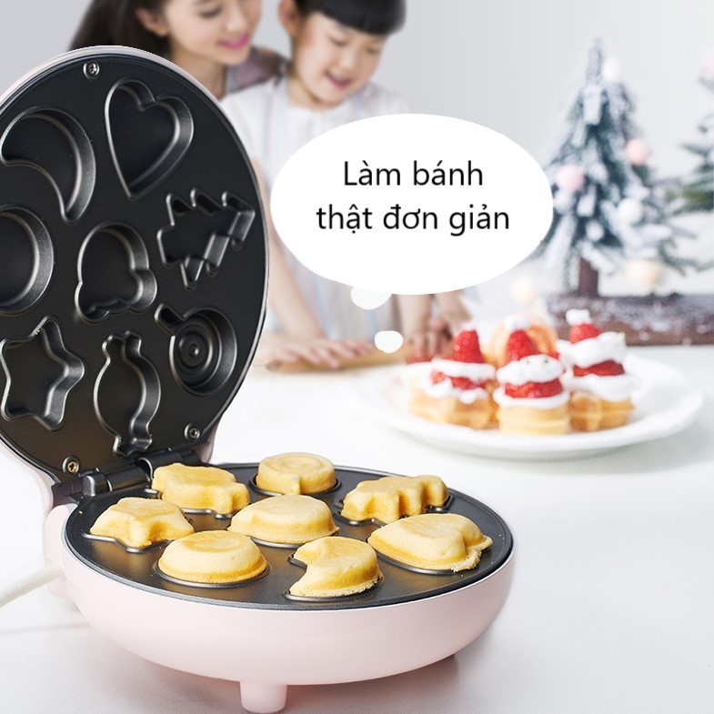 Máy Nướng Bánh Bear 8 Khuôn Hình Nghộ Nghĩnh