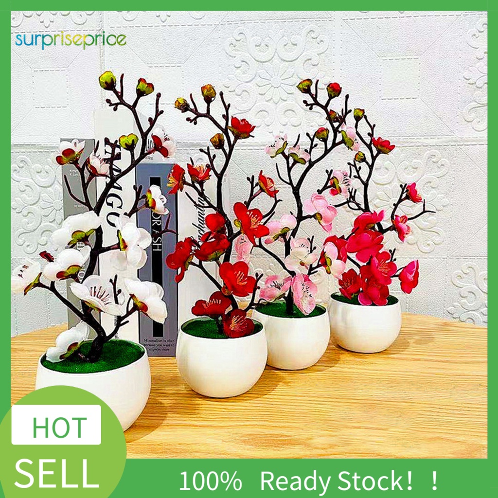 Cây Cảnh Nhân Tạo Làm Từ Lụa Không Phai Màu Trang Trí Nhà Cửa