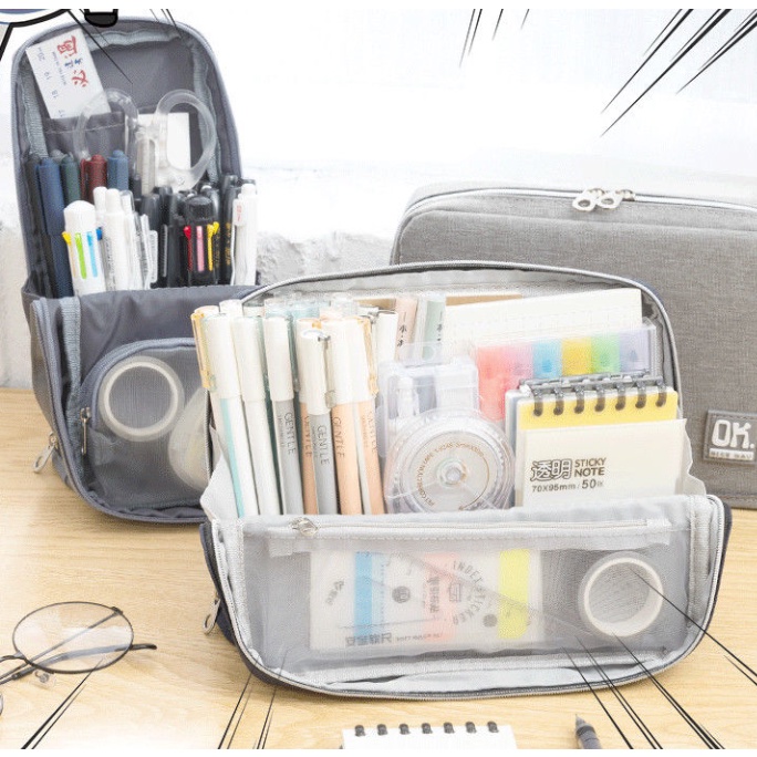 Hộp Đựng Bút Chống Thấm Nước Đa Năng Sức Chứa Lớn Cho Học Sinh