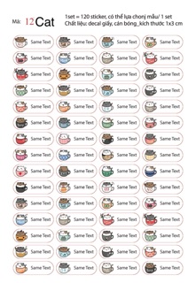 Sticker mẫu mới cho bé