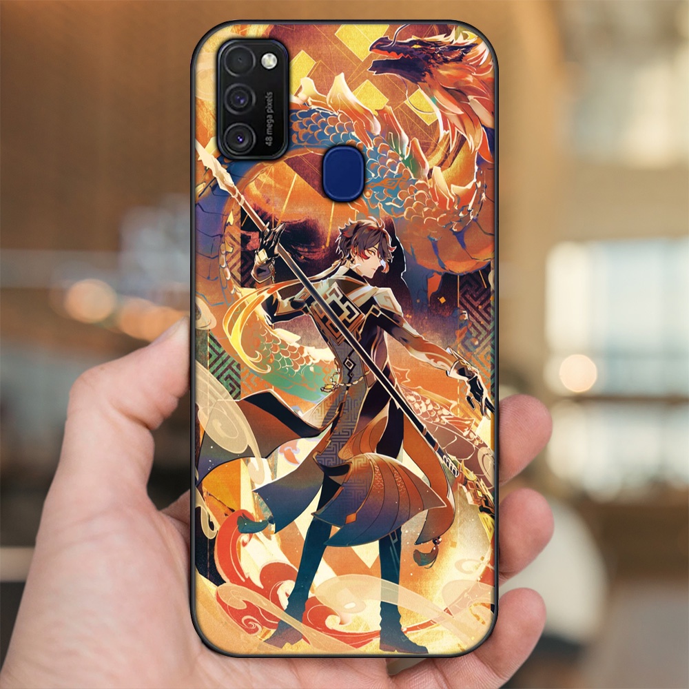 Ốp lưng Samsung M21, M30S viền đen in hình Zhongli Genshin Impact