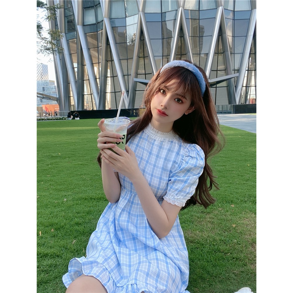 [HOT TREND] ĐẦM BABY KẺ SỌC XANH DƯƠNG [Sẵn ] | BigBuy360 - bigbuy360.vn