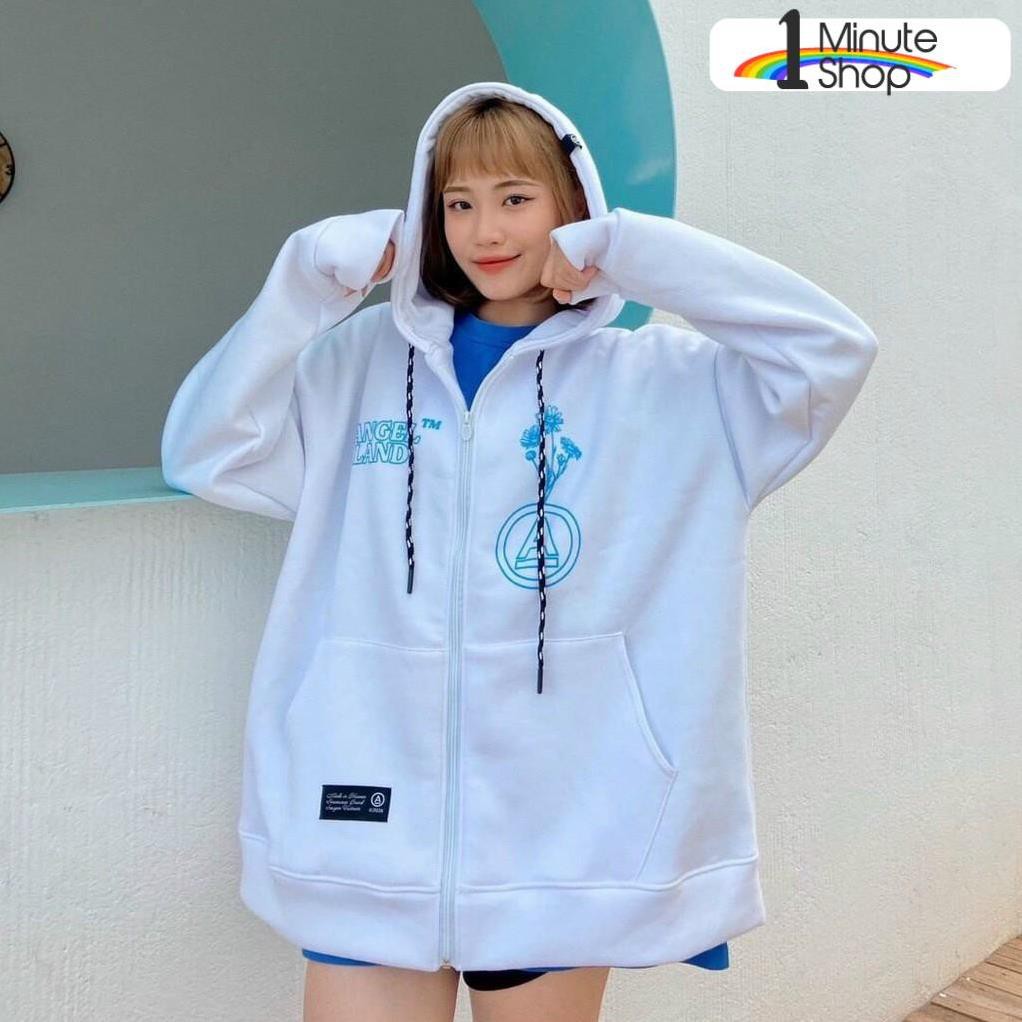 Áo khoác hoodie Chống Nắng cho nam nữ in hình Angle Land, unisex form rộng có dây kéo ulzzang có ảnh thật | BigBuy360 - bigbuy360.vn